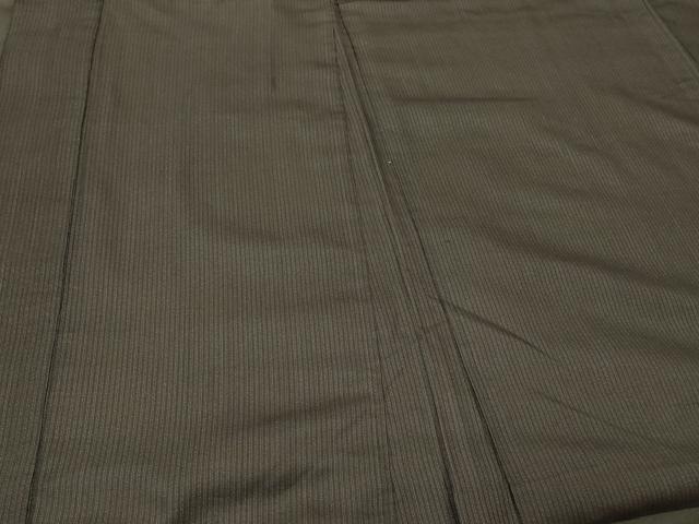 平和屋着物＃男性　長羽織　紬地　縞　黒地　正絹　逸品　CABL3072in