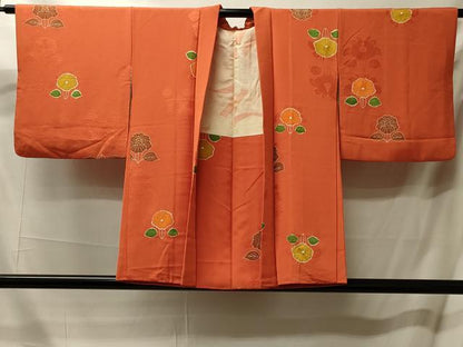 平和屋着物＃羽織　絞り　地紋起こし　草花文　正絹　逸品　CABL3073in