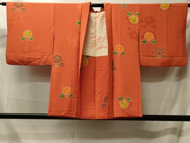 平和屋着物＃羽織　絞り　地紋起こし　草花文　正絹　逸品　CABL3073in