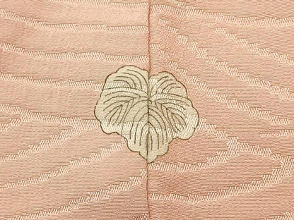 平和屋着物＃長羽織　寿光織　流水花文　銀糸　正絹　逸品　CABL3081in