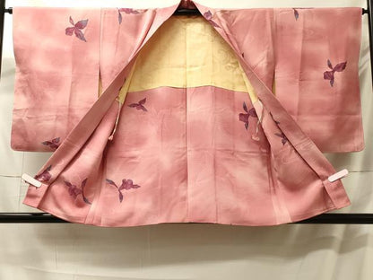 平和屋着物＃羽織　地紋起こし　舞花文　暈し染め　正絹　逸品　未使用　CABL3083in