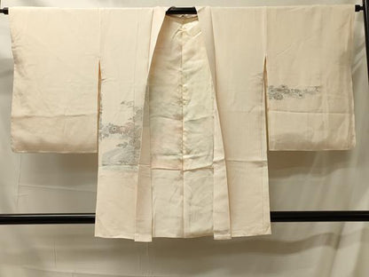 平和屋着物＃羽織　寿光織　流水草花文　金銀糸　正絹　逸品　CABL3086in