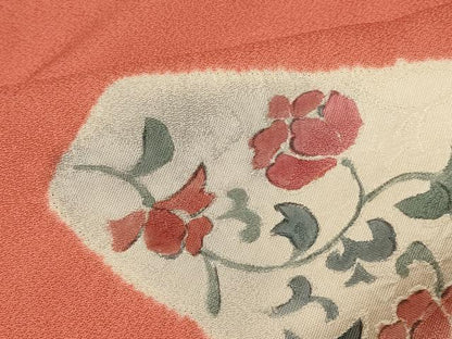 平和屋着物＃羽織　絞り　地紋起こし　花唐草文　正絹　逸品　未使用　CABL3087in