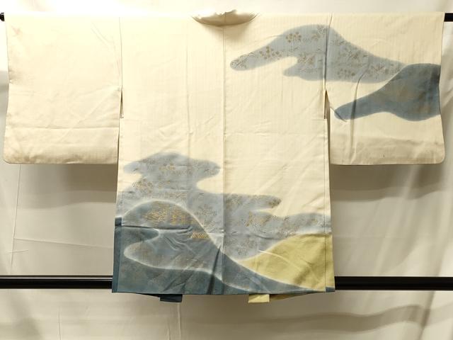 平和屋着物＃羽織　霞鳥風景文　金彩　正絹　逸品　CABL3096in