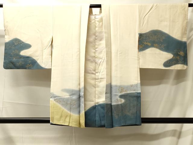 平和屋着物＃羽織　霞鳥風景文　金彩　正絹　逸品　CABL3096in