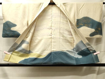 平和屋着物＃羽織　霞鳥風景文　金彩　正絹　逸品　CABL3096in