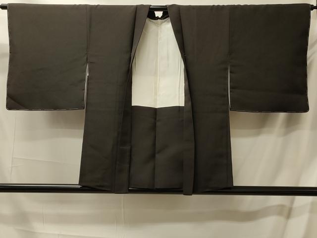 平和屋着物＃羽織　草花文　黒地　正絹　逸品　未使用　CABL3100in