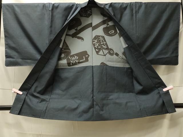 平和屋着物＃男性　本場大島紬　羽織　100亀甲　総詰め　正絹　逸品　未使用　CABL3107in