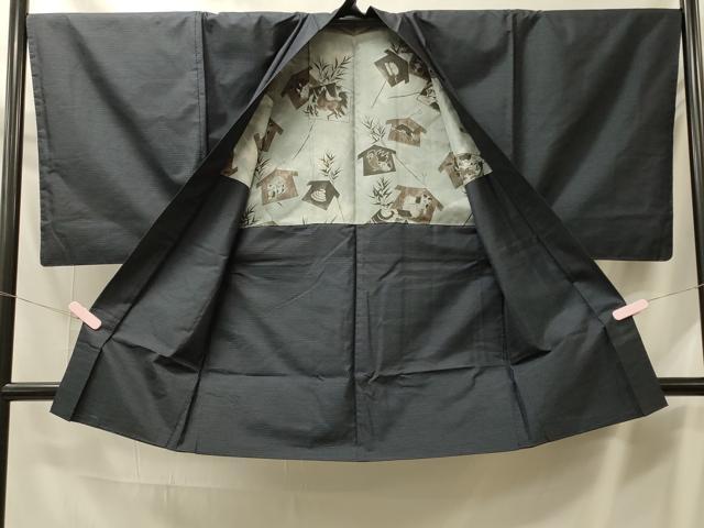 平和屋着物＃男性　本場大島紬　長羽織　80亀甲　総詰め　正絹　逸品　CABL3114in