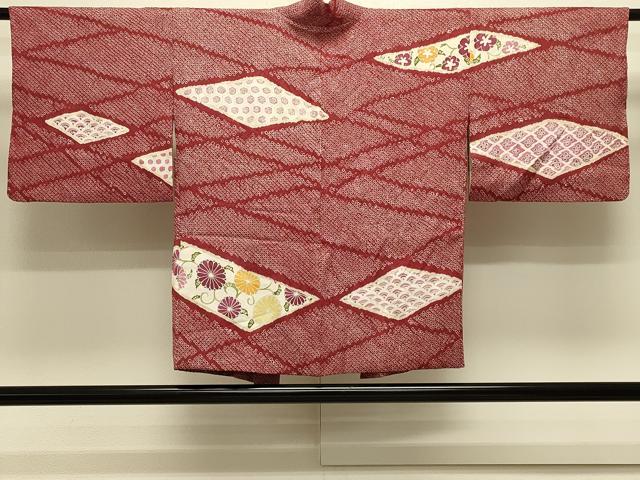 平和屋着物＃羽織　絞り　青海波菊唐草文　正絹　逸品　CABL3124in