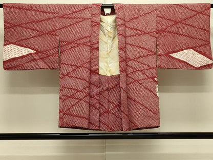 平和屋着物＃羽織　絞り　青海波菊唐草文　正絹　逸品　CABL3124in