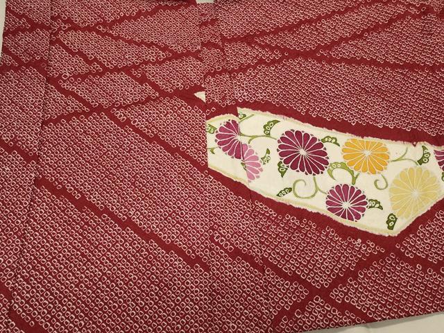 平和屋着物＃羽織　絞り　青海波菊唐草文　正絹　逸品　CABL3124in