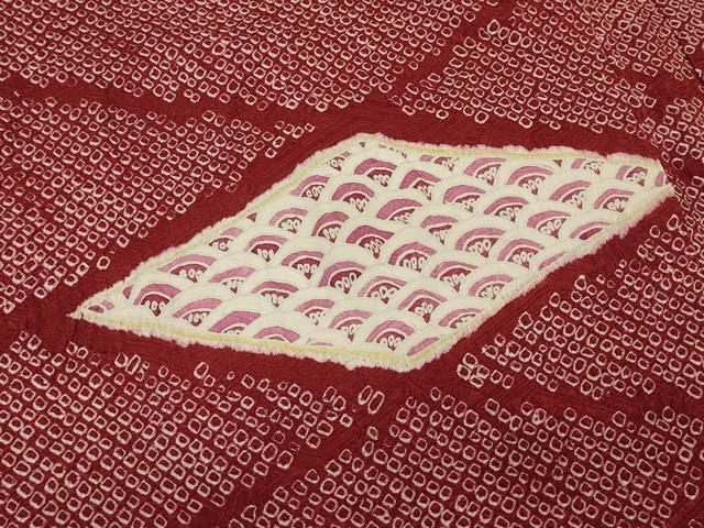平和屋着物＃羽織　絞り　青海波菊唐草文　正絹　逸品　CABL3124in