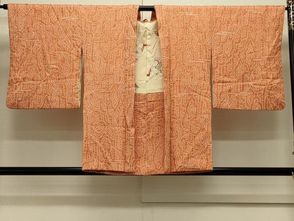 平和屋着物＃羽織　総絞り　幾何学文様　正絹　逸品　CABL3126in