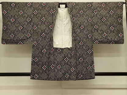 平和屋着物＃羽織　絞り　花菱文　正絹　逸品　未使用　CABL3128in