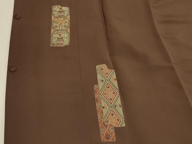 平和屋着物＃道行コート　総刺繍　短冊花文　金糸　正絹　逸品　未使用　CABL3142in