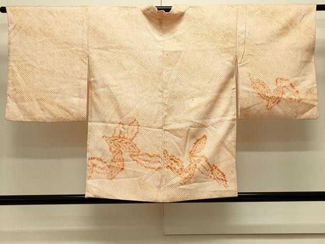 平和屋着物＃羽織　総絞り　舞葉文　正絹　逸品　CABL3150in