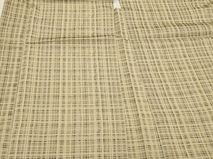 平和屋着物＃羽織　お召地　単衣　格子　金糸　正絹　逸品　CABL3161in