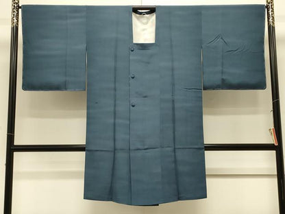 平和屋着物＃道行コート　霞横段文　暈し染め　ロング丈　正絹　逸品　未使用　CABL3166in