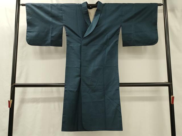 平和屋着物＃和装コート　単衣　霞文　ロング丈　正絹　逸品　CABL3167in