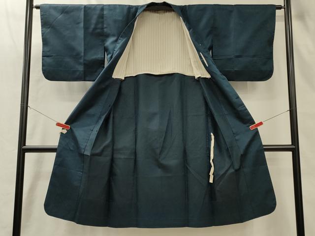 平和屋着物＃和装コート　単衣　霞文　ロング丈　正絹　逸品　CABL3167in