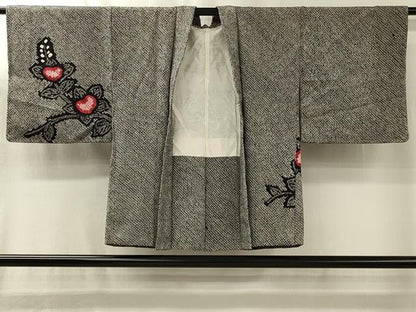 平和屋着物＃羽織　総絞り　枝花文　正絹　逸品　CABL3183in