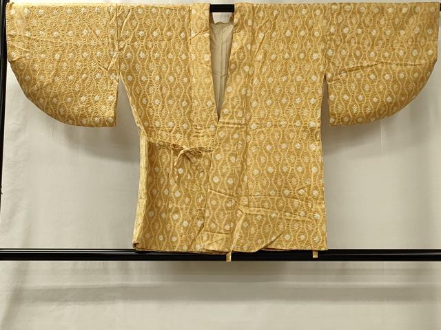 平和屋着物＃道中着　総絞り　立涌文　正絹　逸品　CABL3186in