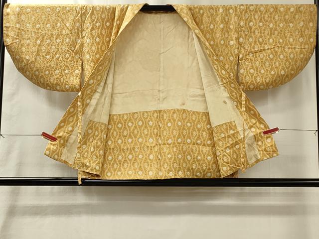 平和屋着物＃道中着　総絞り　立涌文　正絹　逸品　CABL3186in