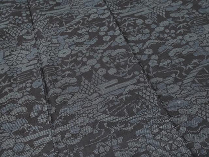 平和屋着物■上質な小紋　松竹梅風景文　正絹　逸品　CABL3201ev