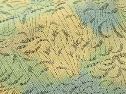 平和屋着物■上質な紬　草花文　正絹　逸品　CABL3211ev