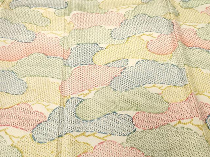 平和屋着物■訪問着　鹿の子松文　正絹　逸品　CABL3212ev
