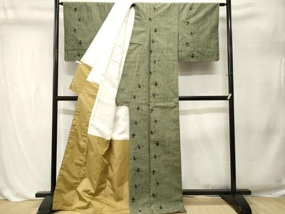 平和屋着物■上質な紬　やじろべえ　正絹　逸品　CABL3213ev
