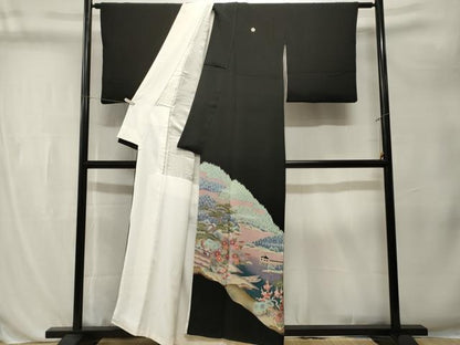 平和屋着物■豪華黒留袖　御所解文　暈し染め　正絹　逸品　CABL3226ev