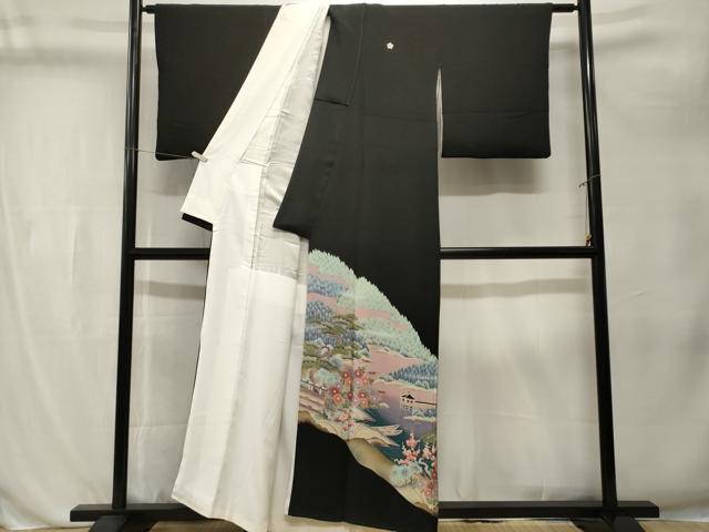 平和屋着物■豪華黒留袖　御所解文　暈し染め　正絹　逸品　CABL3226ev