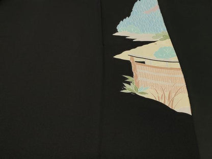 平和屋着物■豪華黒留袖　御所解文　暈し染め　正絹　逸品　CABL3226ev