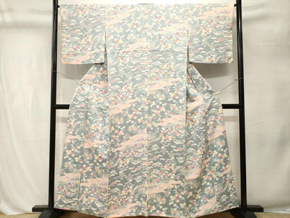 平和屋着物■上質な小紋　御所解文　正絹　逸品　CABL3233ev