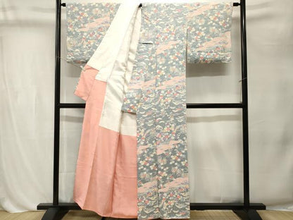 平和屋着物■上質な小紋　御所解文　正絹　逸品　CABL3233ev
