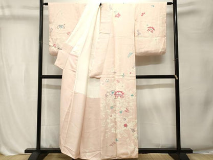 平和屋着物■訪問着　枝花文　正絹　逸品　CABL3241ev