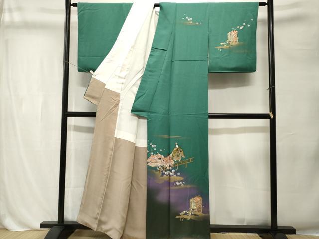 平和屋着物■訪問着　源氏物語　野々宮　暈し染め　金彩　正絹　逸品　CABL3243ev