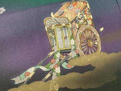 平和屋着物■訪問着　源氏物語　野々宮　暈し染め　金彩　正絹　逸品　CABL3243ev