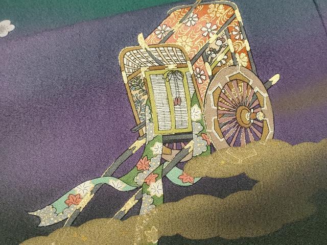 平和屋着物■訪問着　源氏物語　野々宮　暈し染め　金彩　正絹　逸品　CABL3243ev