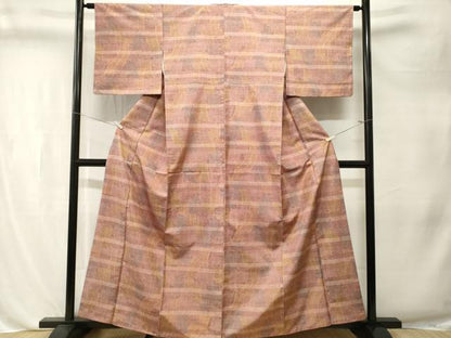 平和屋着物■本場大島紬　横段几帳文　正絹　逸品　CABL3250ev