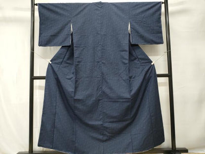 平和屋着物■上質な紬　よろけ縞斜線文　正絹　逸品　未使用　CABL3254ev