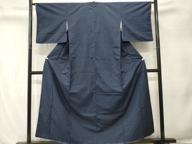 平和屋着物■上質な紬　よろけ縞斜線文　正絹　逸品　未使用　CABL3254ev