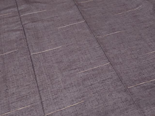 平和屋着物■上質な紬　刺繍　横段文　正絹　逸品　CABL3260ev
