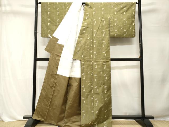 平和屋着物■上質な紬　絣文様　正絹　逸品　CABL3262ev