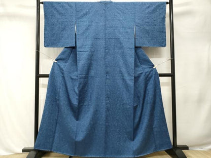 平和屋着物■上質な紬　幾何学花文　ますいわ屋扱い　正絹　逸品　CABL3263ev