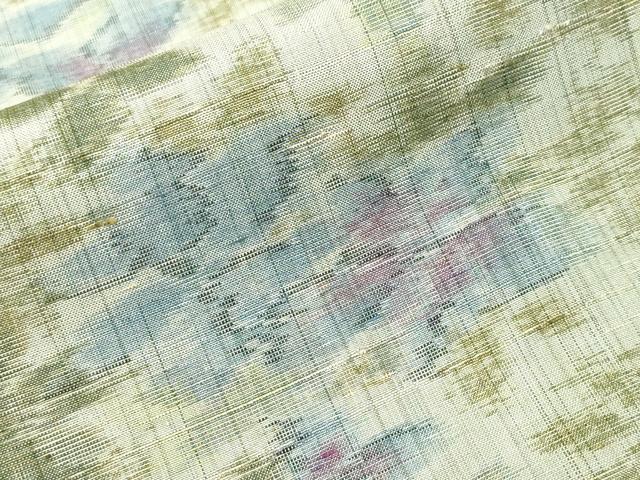 平和屋着物■上質な紬　草花文　正絹　逸品　CABL3266ev