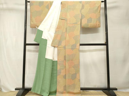 平和屋着物■上質な小紋　作家物　切嵌吉祥花文　正絹　逸品　CABL3275ev