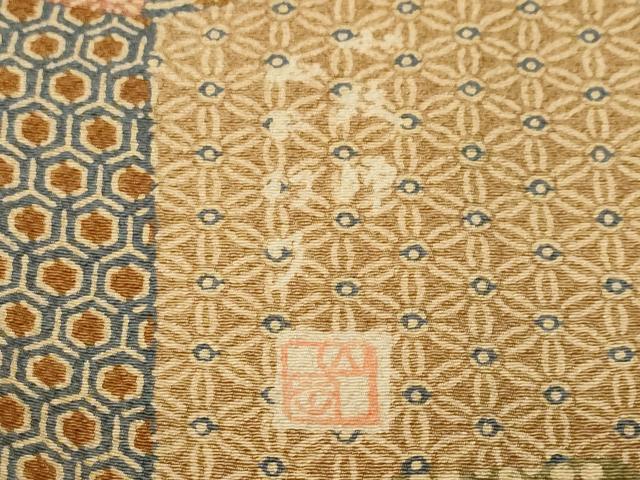 平和屋着物■上質な小紋　作家物　切嵌吉祥花文　正絹　逸品　CABL3275ev